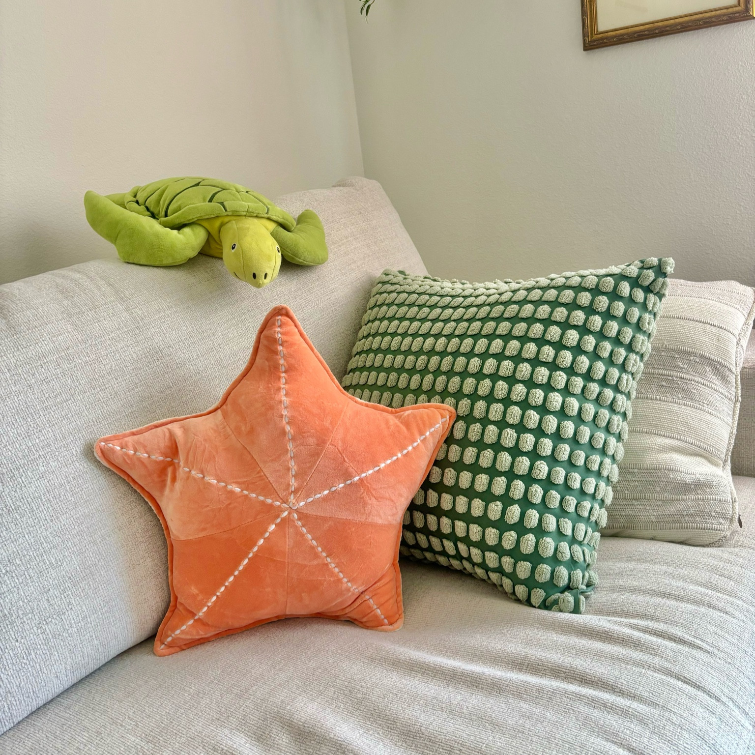 Bringing out my summer cushions! Going with an ocean theme 🥰 The starfish pillow is SO cute and soft ⭐️  LTK will only link the German ikea but US has the products as well 🥰 

#LTKSummerSales #LTKHome #LTKSeasonal