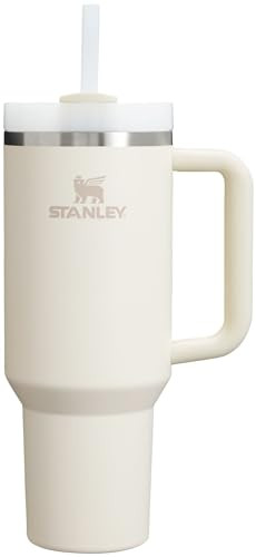 STANLEY Quencher H2.0 Tumbler with Handle and Straw 40 oz | Flowstate 3-Position Lid | Cup Holder Compatible for Travel | Insulated Stainless Steel Cup | BPA-Free | Cream 2.0 | Amazon (US)