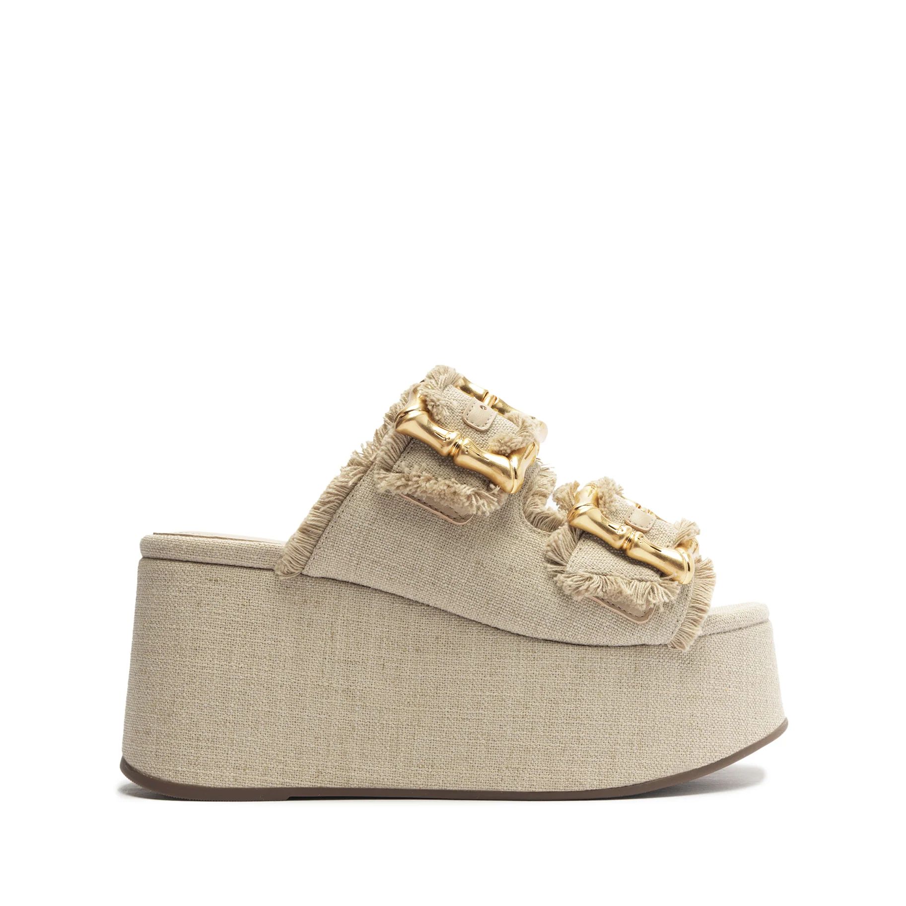 Enola Flatform Linen Sandal | Schutz Shoes (US)