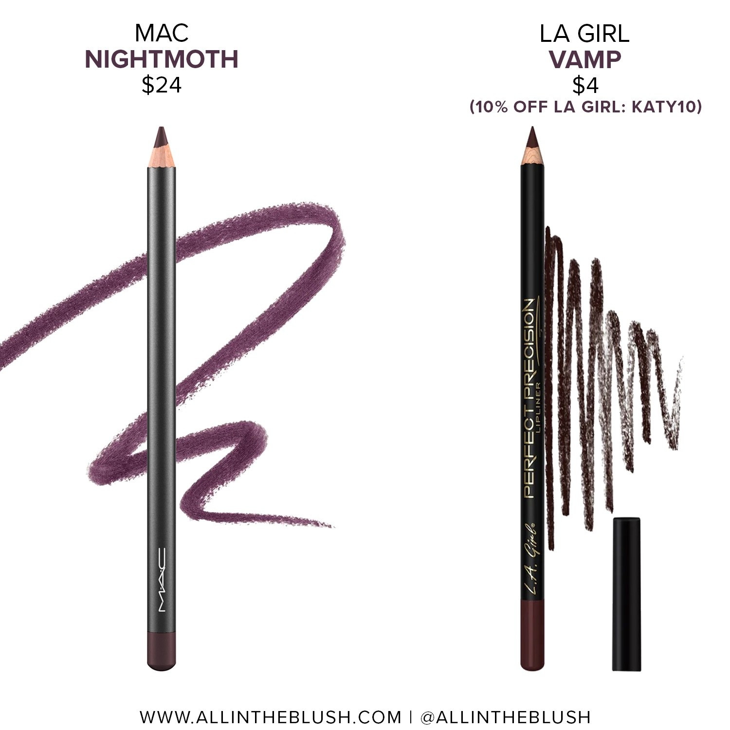 Affordable alternative for MAC Nightmoth: LA Girl ‘Vamp’ Lip Pencil | Save 10% off LA Girl with code: katy10

#LTKBeauty #LTKSaleAlert #LTKgrwm