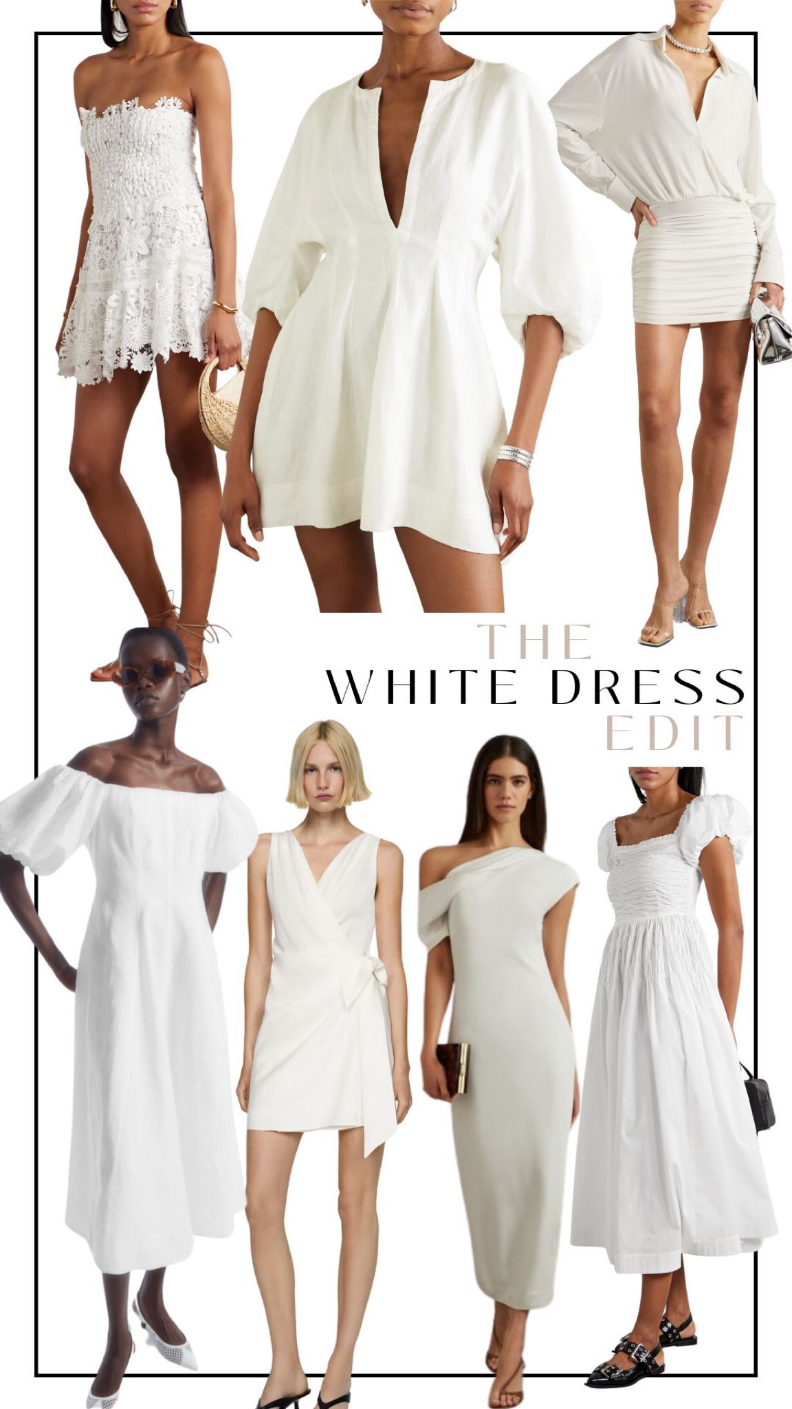 White dress inspo 🤍🫶🏽
#whitedress #datenight #holidaydress #eveninglook #summerdress 

#LTKeurope #LTKspring #LTKsummer