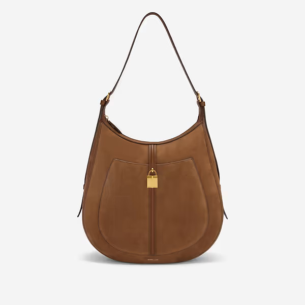 The Siena Hobo | Deep Tan Suede & Deep Tan Small Grain | DeMellier | DeMellier