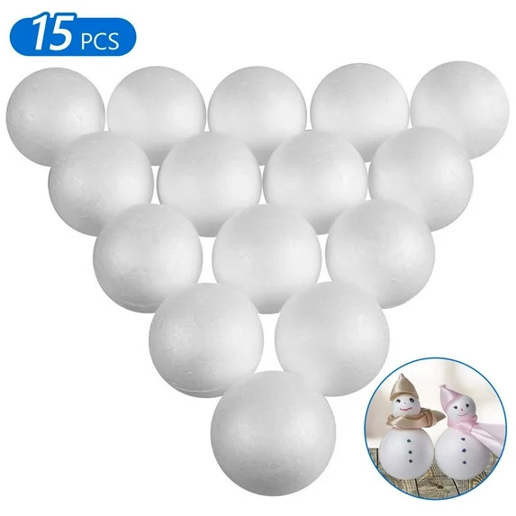 Tripumer 15 Pcs 3 inch Foam Balls Round Polystyrene for Arts Household School Projects Party Deco... | Walmart (US)