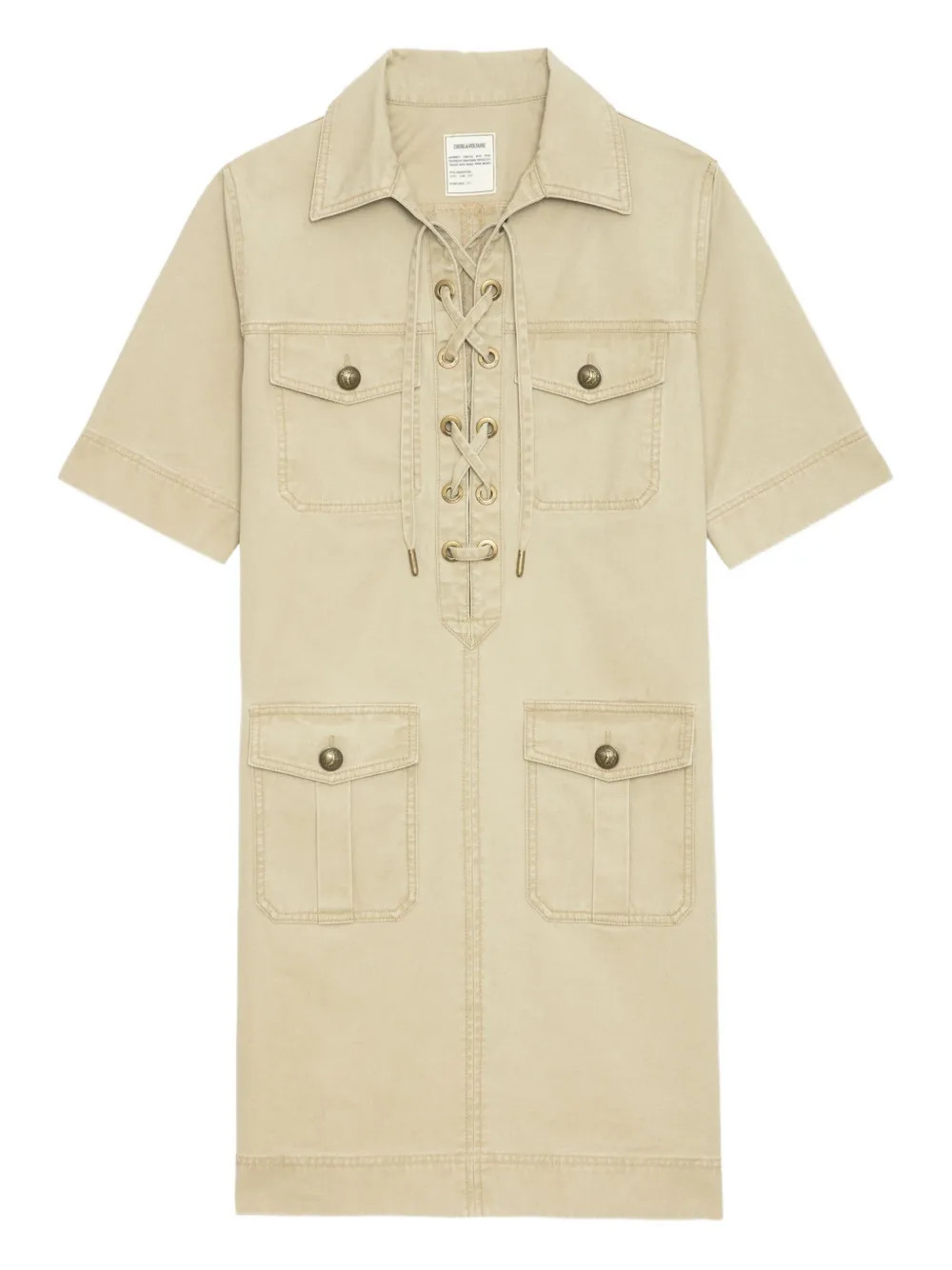 Zadig&Voltaire Record Shirt Dress | Neutrals | FARFETCH | Farfetch Global