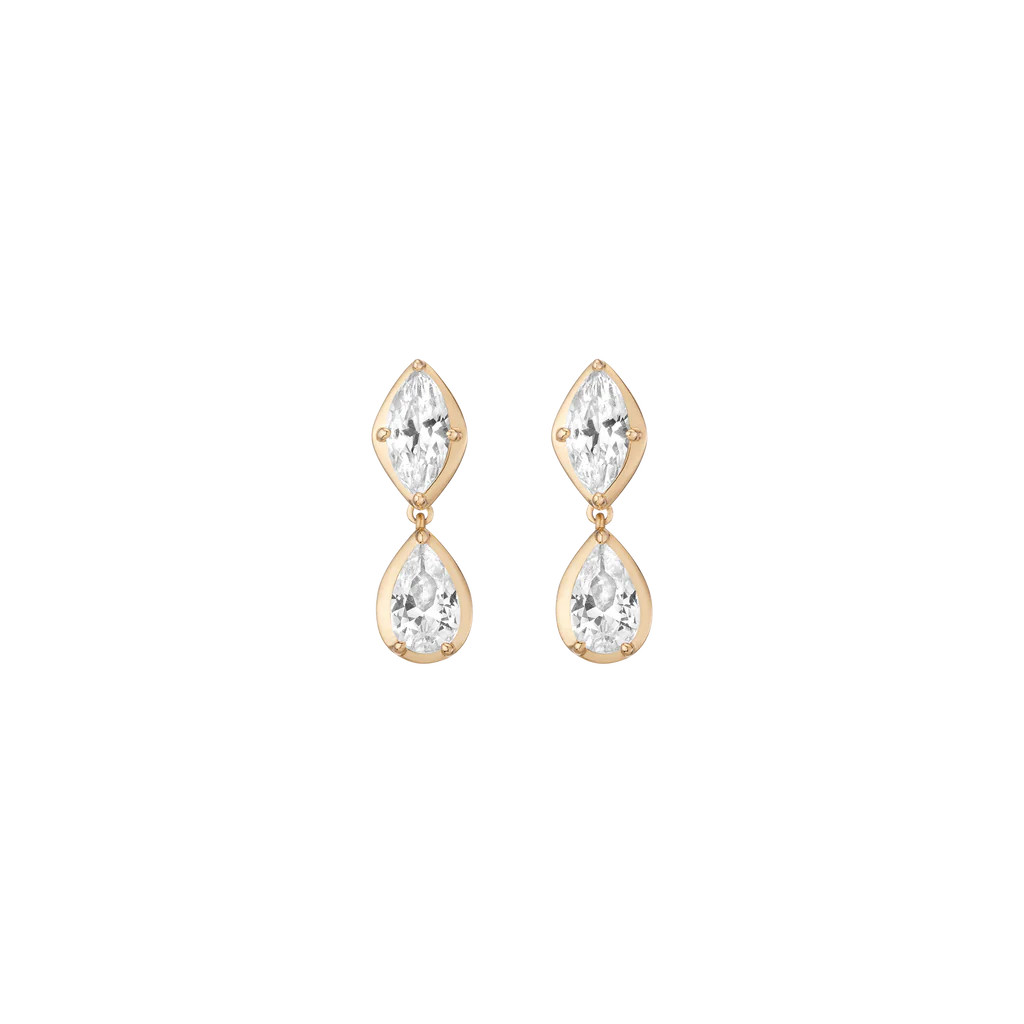 Georgian Toi et Moi Drop Earrings | AUrate New York