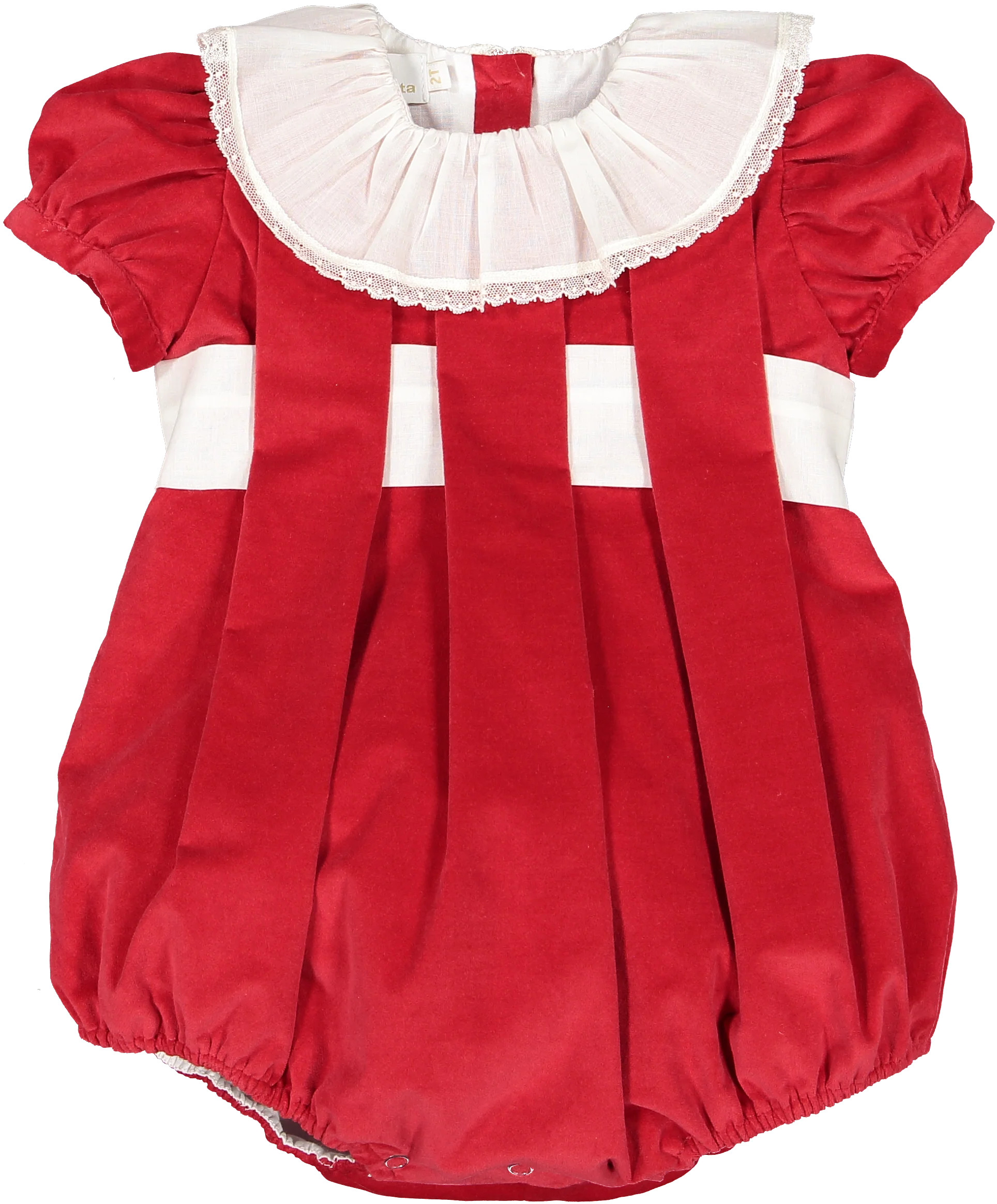 Sal and Pimenta Red Velvet Romper | JoJo Mommy
