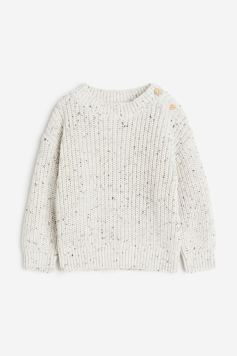 Jumper - White/Neps - Kids | H&M GB | H&M (UK, MY, IN, SG, PH, TW, HK)