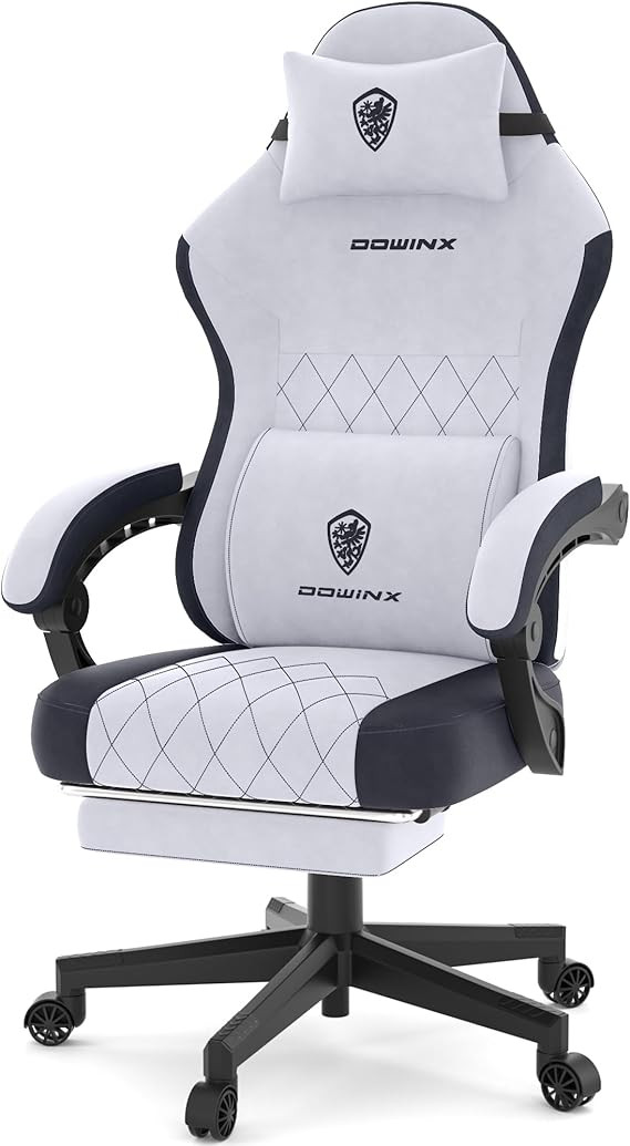 Dowinx Gaming Chair, Fabric Gaming Chairs for Adults with Pocket Spring Cushions and Lumbar Suppo... | Amazon (US)