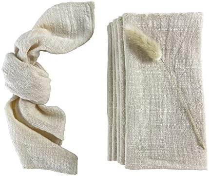 EHLDekol Thick Gauze Cloth Napkins 6 Pack 16x16 Inches 100% Natural Soft Cotton Weddings Decorati... | Amazon (US)