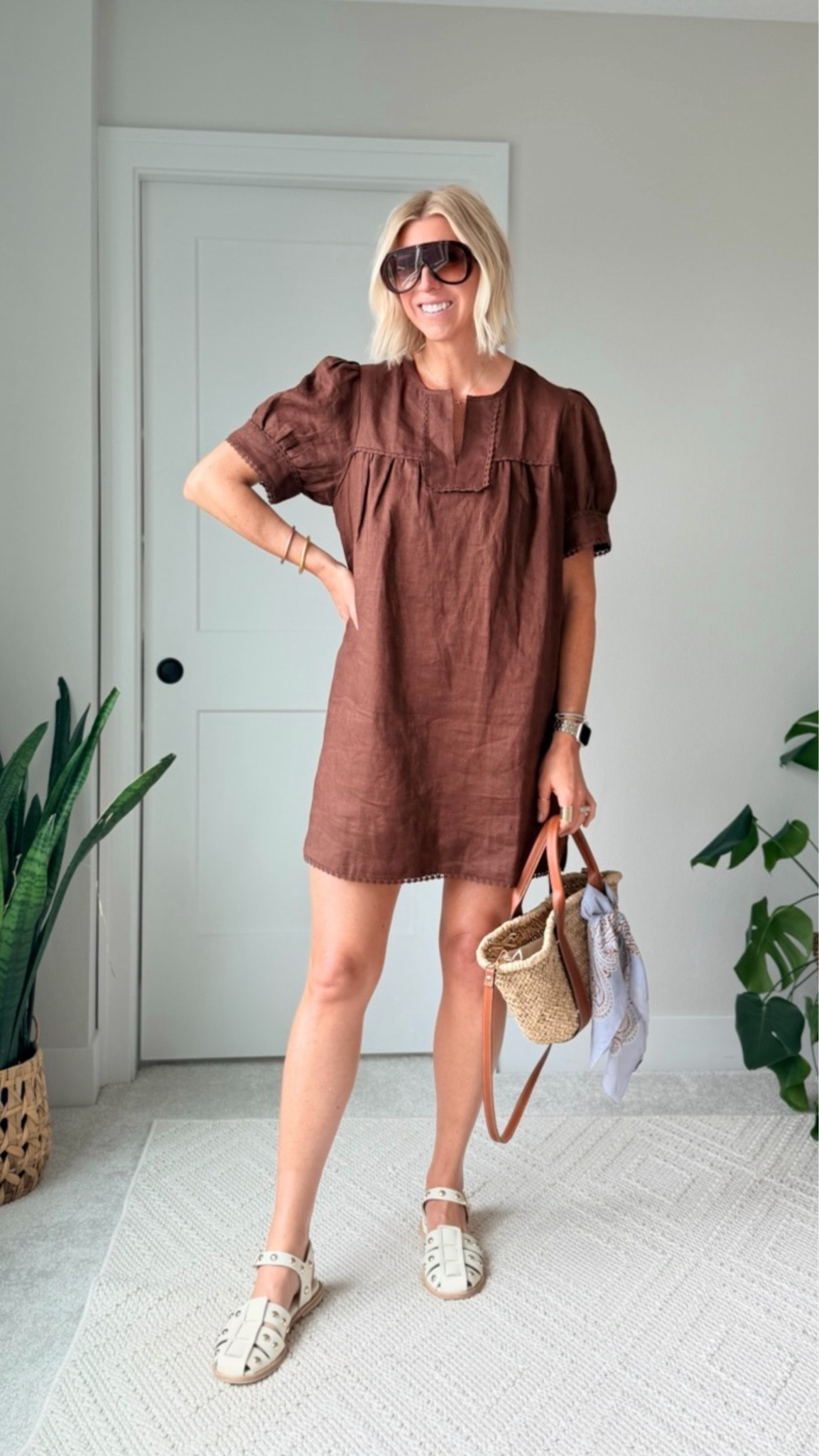 Soft Girl Summer uniform: linen dress edition 🤎

Easy, breathable, and pulled together without trying too hard. This linen dress is exactly the kind of piece I’m building my summer wardrobe around — lightweight, relaxed, and perfect for hot days when you still want to feel styled.

I paired it with chic fisherman sandals, an easy summer bag, and oversized sunglasses to keep the whole look effortless but intentional.

Natural fibers, comfortable silhouettes, simple accessories — that’s the formula.

Linking this dress + similar linen minis, fisherman sandals, woven bags, and summer sunglasses here. #LTKStyleTip #LTKSummer #LTKFinds

#LTKootd #LTKmomlife #LTKSeasonal