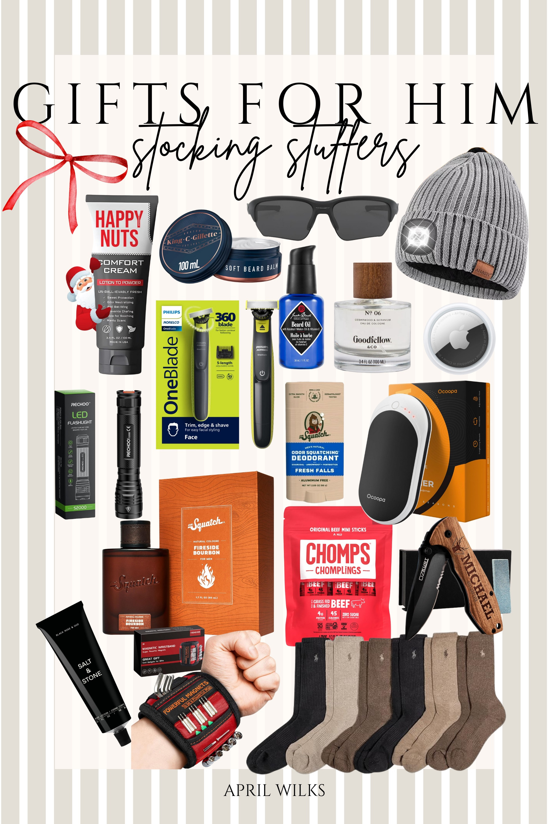Stocking Stuffers For Him

Men Essentials  Beard Balm  Men’s Beanie  Cologne  Deodorant  Air Tag  Pocket Knife  Flashlight  Tool Magnets  Sun Glasses  

#LTKSeasonal #LTKHoliday #LTKGiftGuide