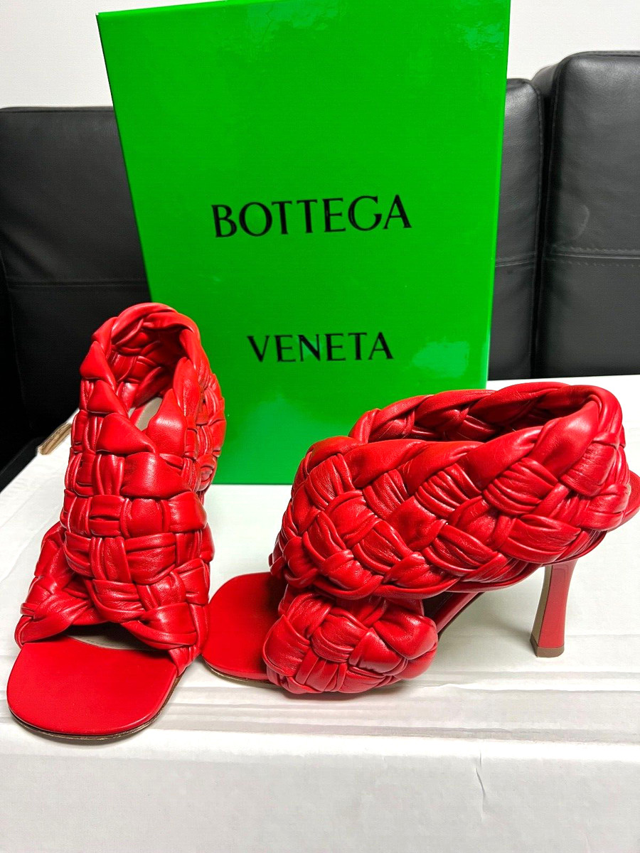Authentic Bottega Veneta Red Woman High Heel Lambskin Sandals Size 37 C  | eBay | eBay US