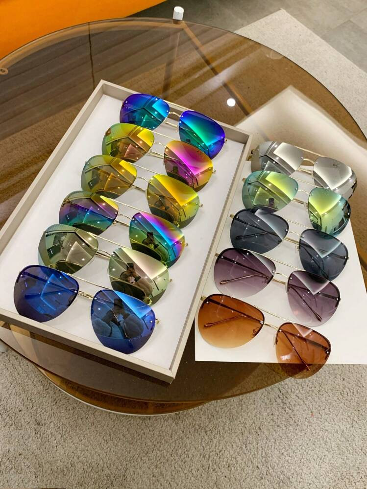 Unisex Large Frame Aviators | SHEIN