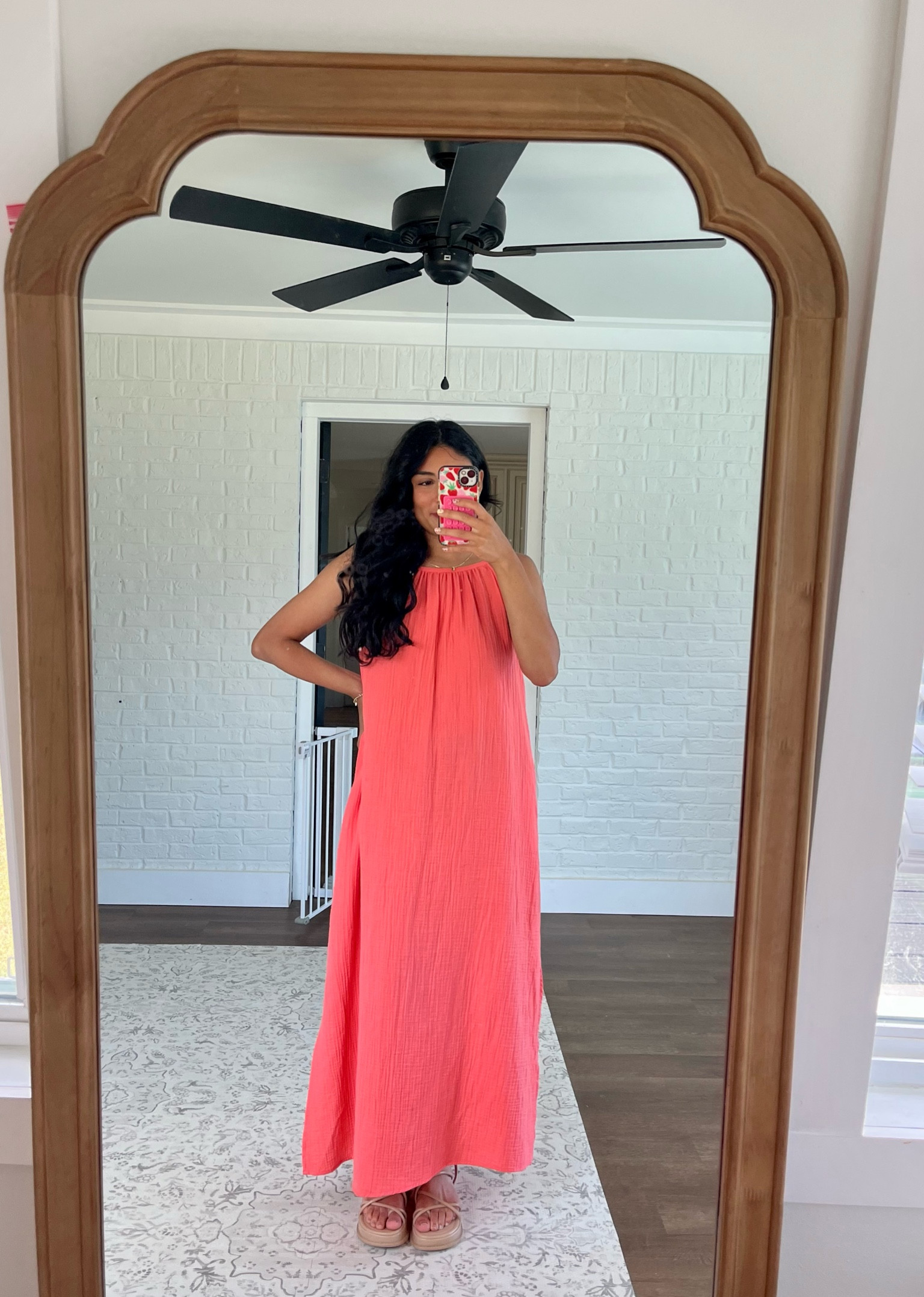 Target summer dress on sale! Wearing a M in this fun color!

#LTKFamily #LTKSummerSales