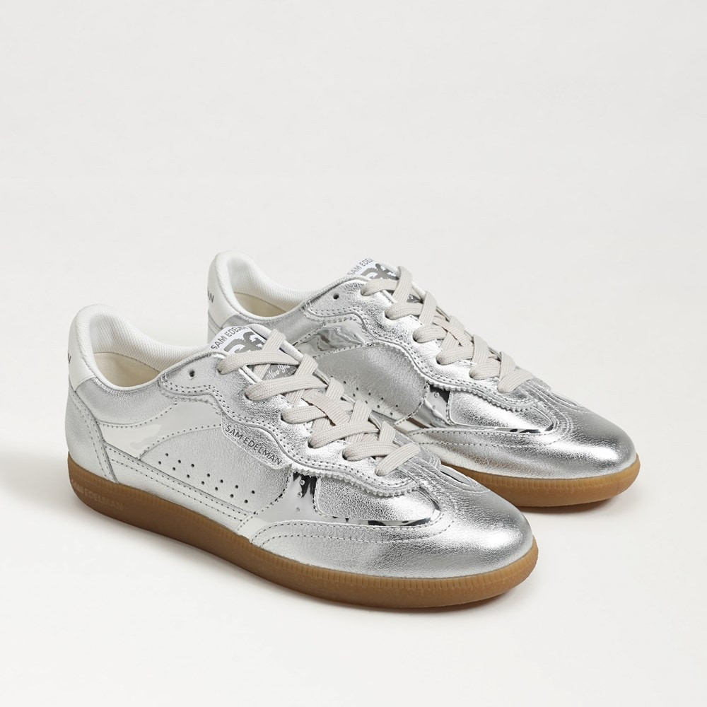 Sam Edelman Kallen Sneaker Soft Silver Leather 6.5 | Sam Edelman CA
