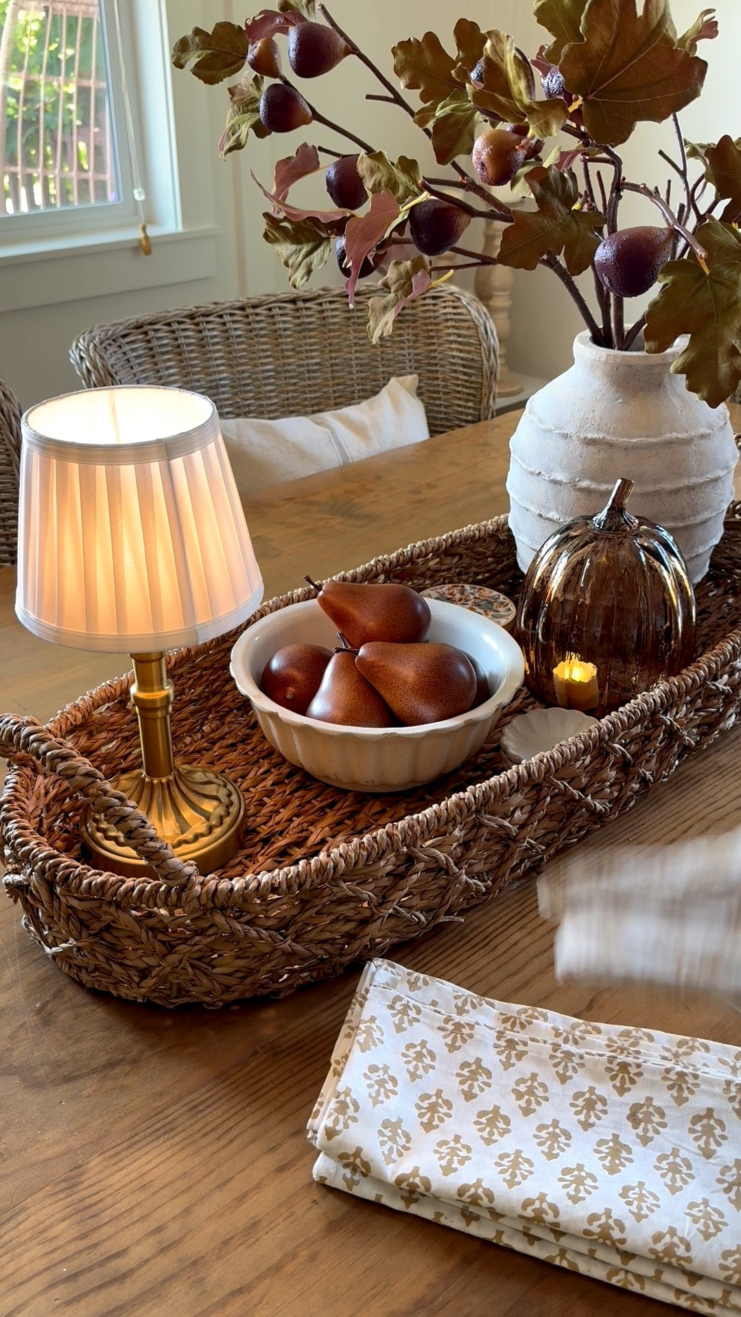 Fall Inspired Napkins incorporated into my centerpiece

#LTKHome #LTKSeasonal