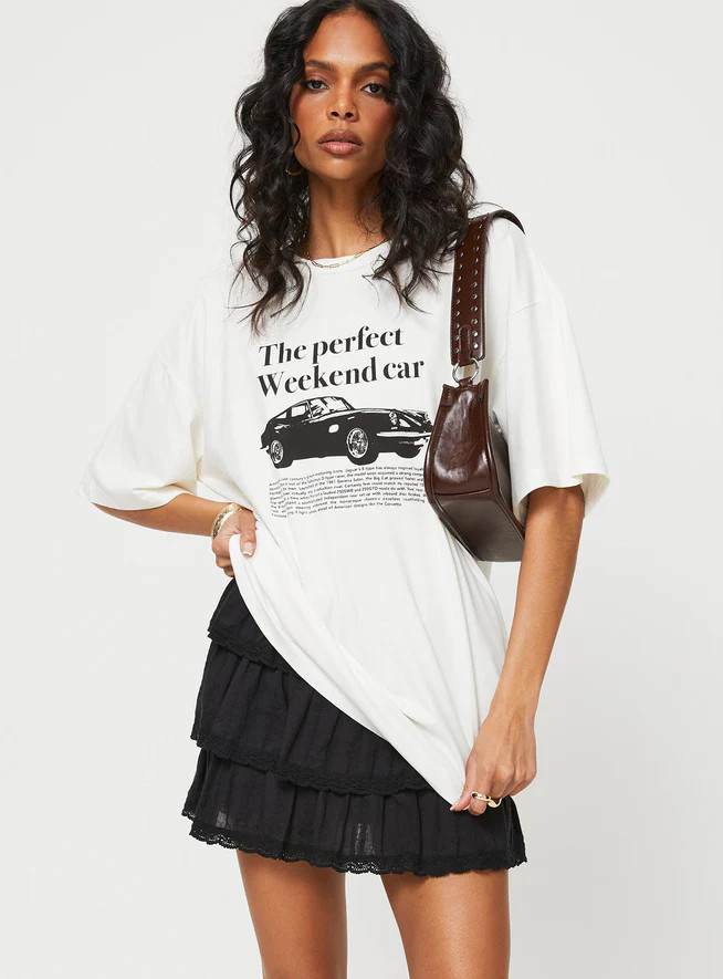 Weekender Graphic Tee White | Princess Polly AU