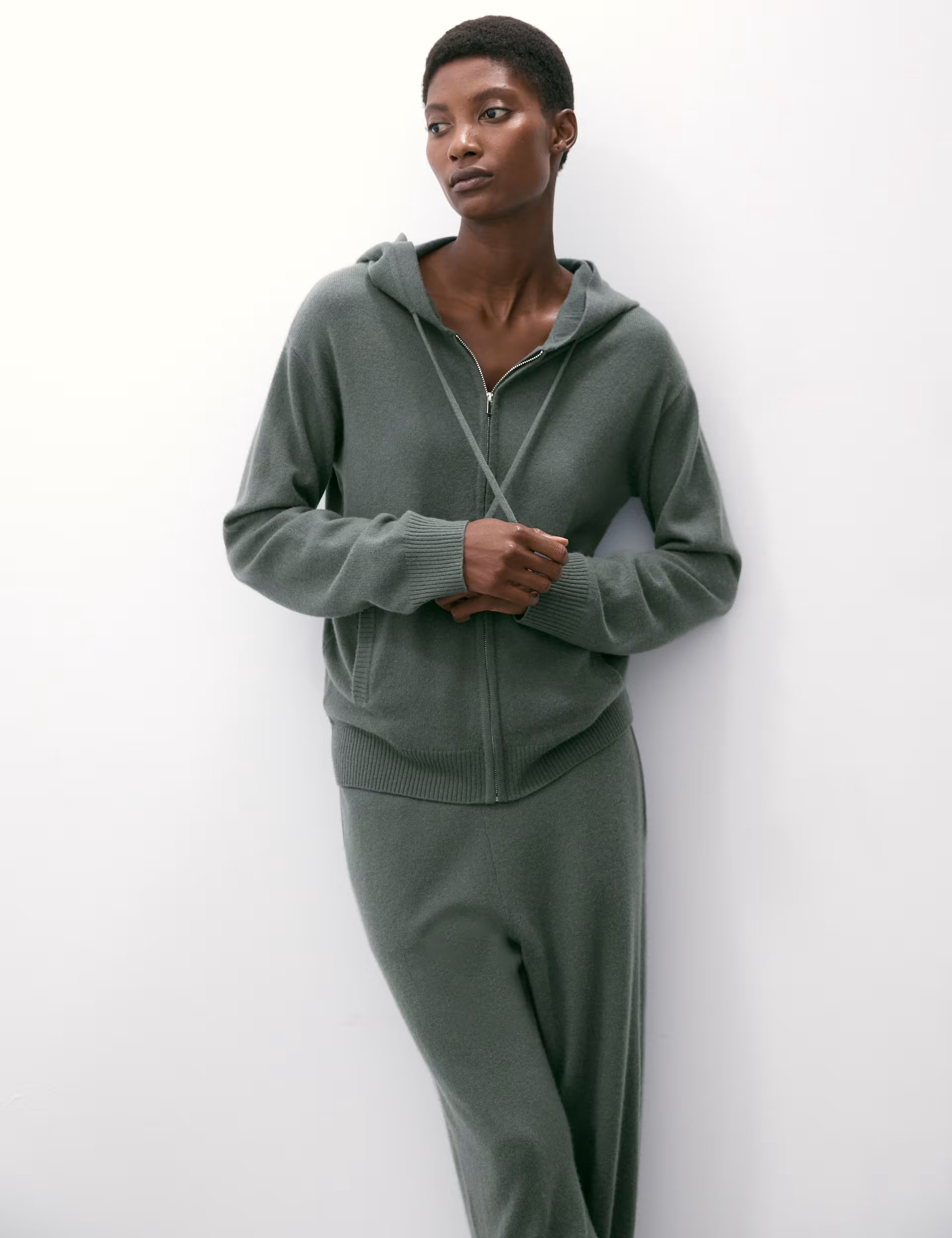Pure Cashmere Zip Up Hoodie | Autograph | M&S | Marks & Spencer (UK)