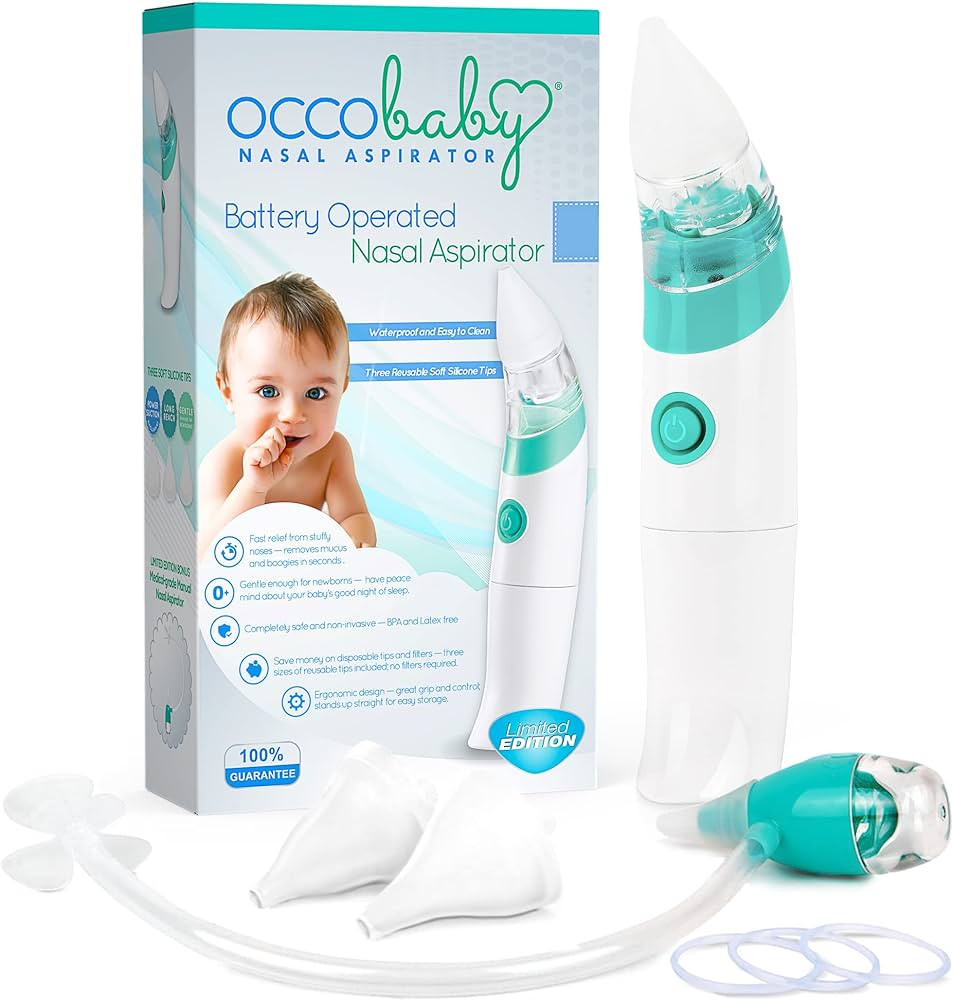 OCCObaby Baby Nasal Aspirator - 2 PK Baby Nose Suction Kit- Battery Operated Baby Nose Cleaner an... | Amazon (US)