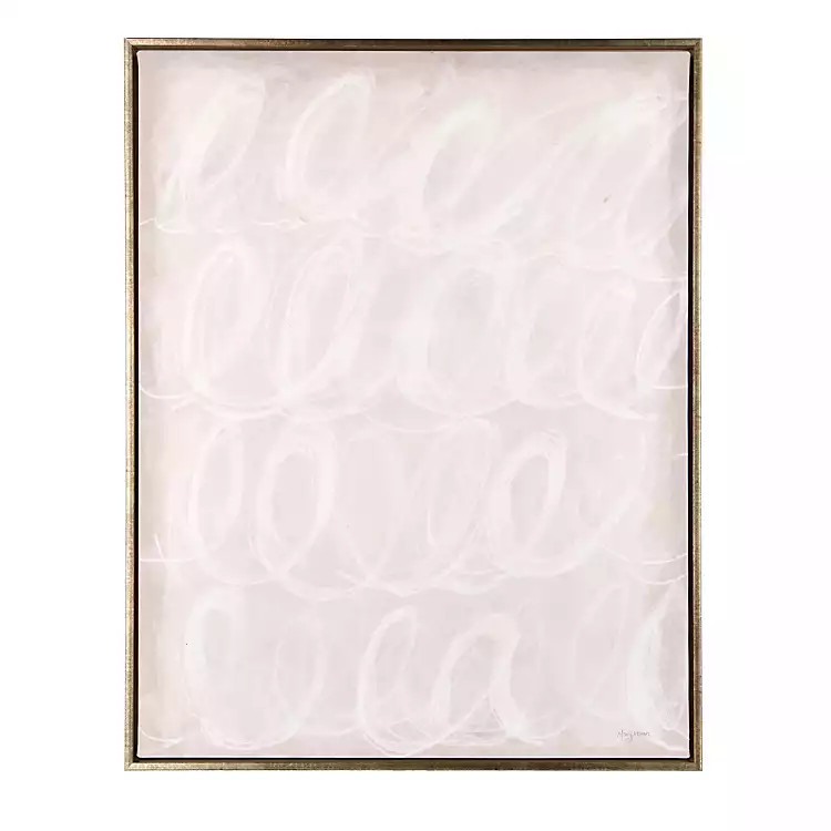 New! White Abstract Swirls Framed Canvas Art Print | Kirklands