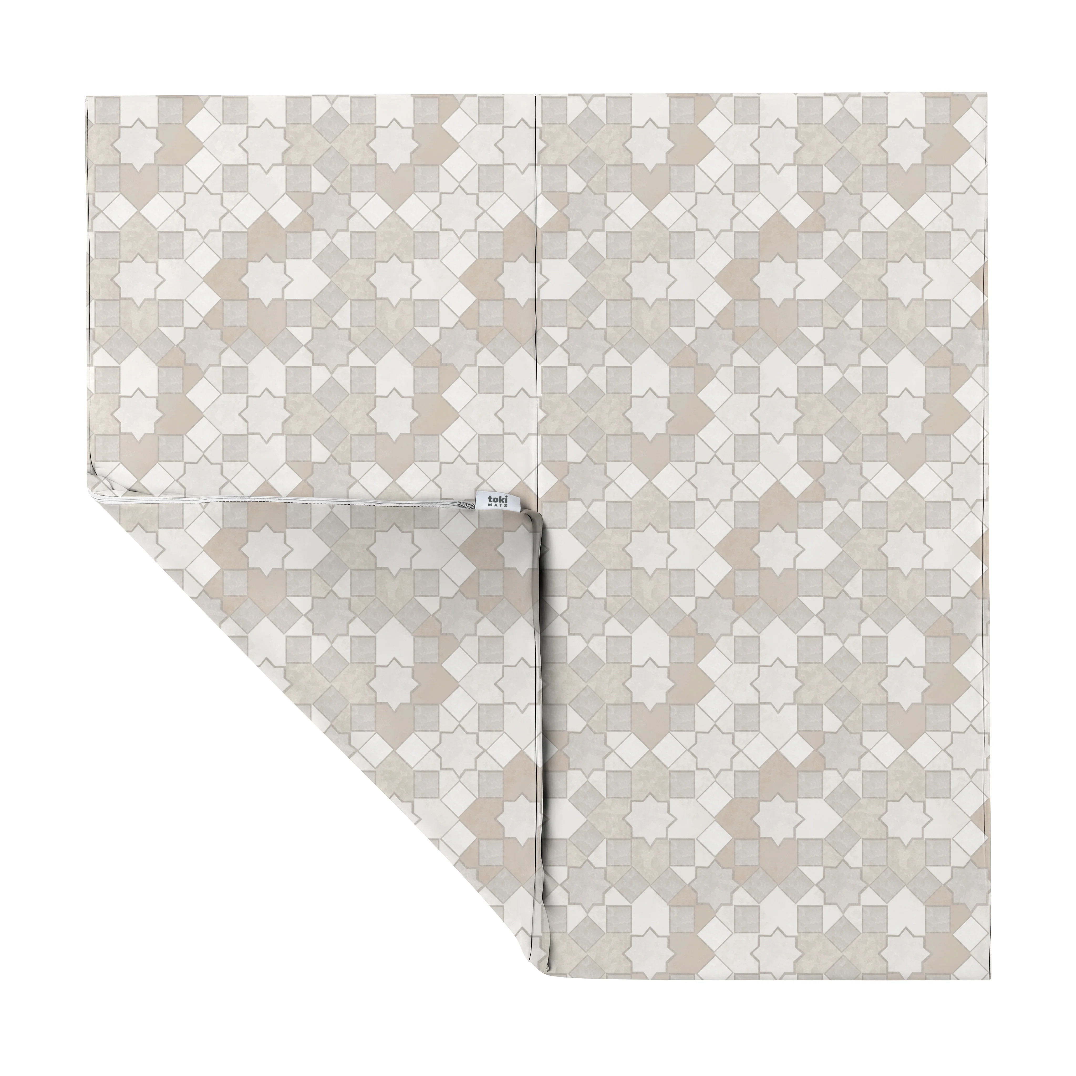 Grey Mosaic Vegan Leather Mat | Toki Mats