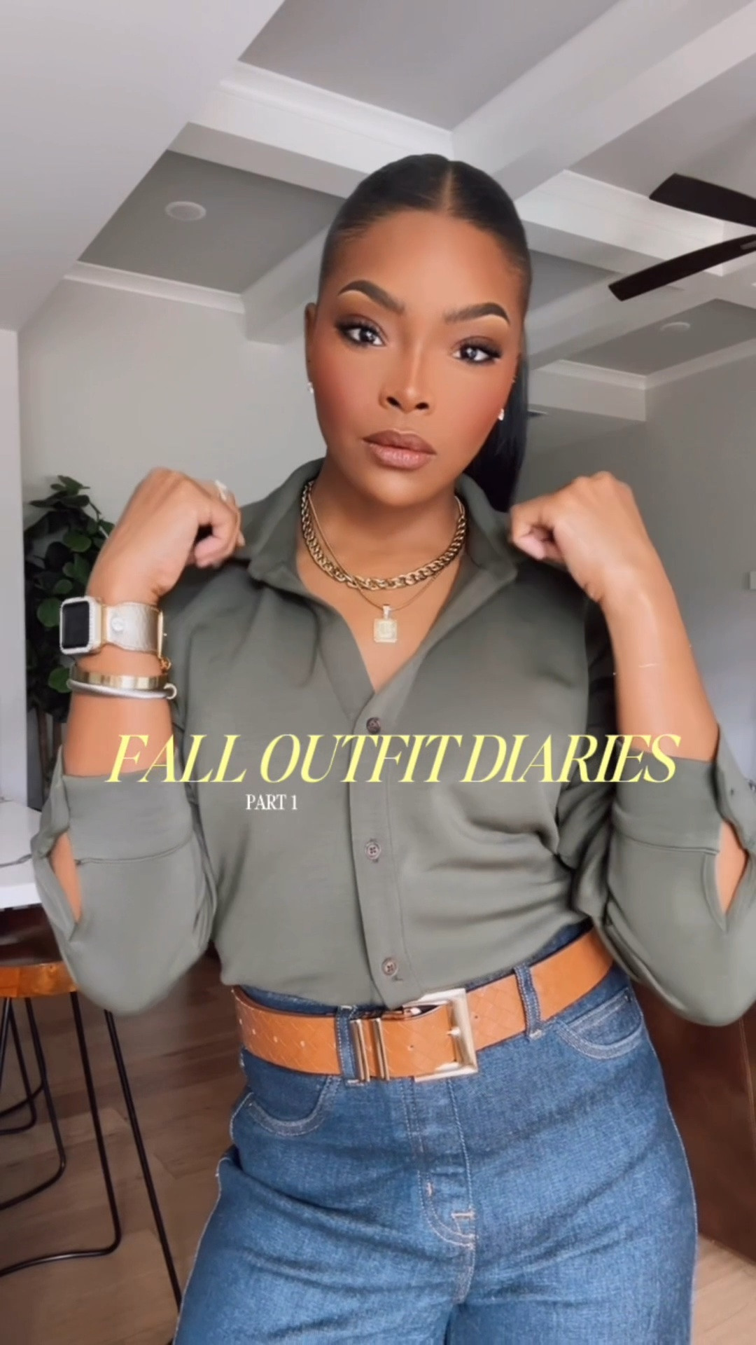 Easy fall outfit inspo 🍂 This entire look is @Spanx ! Loving the olive + denim + cognac combo for an effortless, put-together fall look. 🤎

#LTKNYFW #LTKgrwm #LTKootd