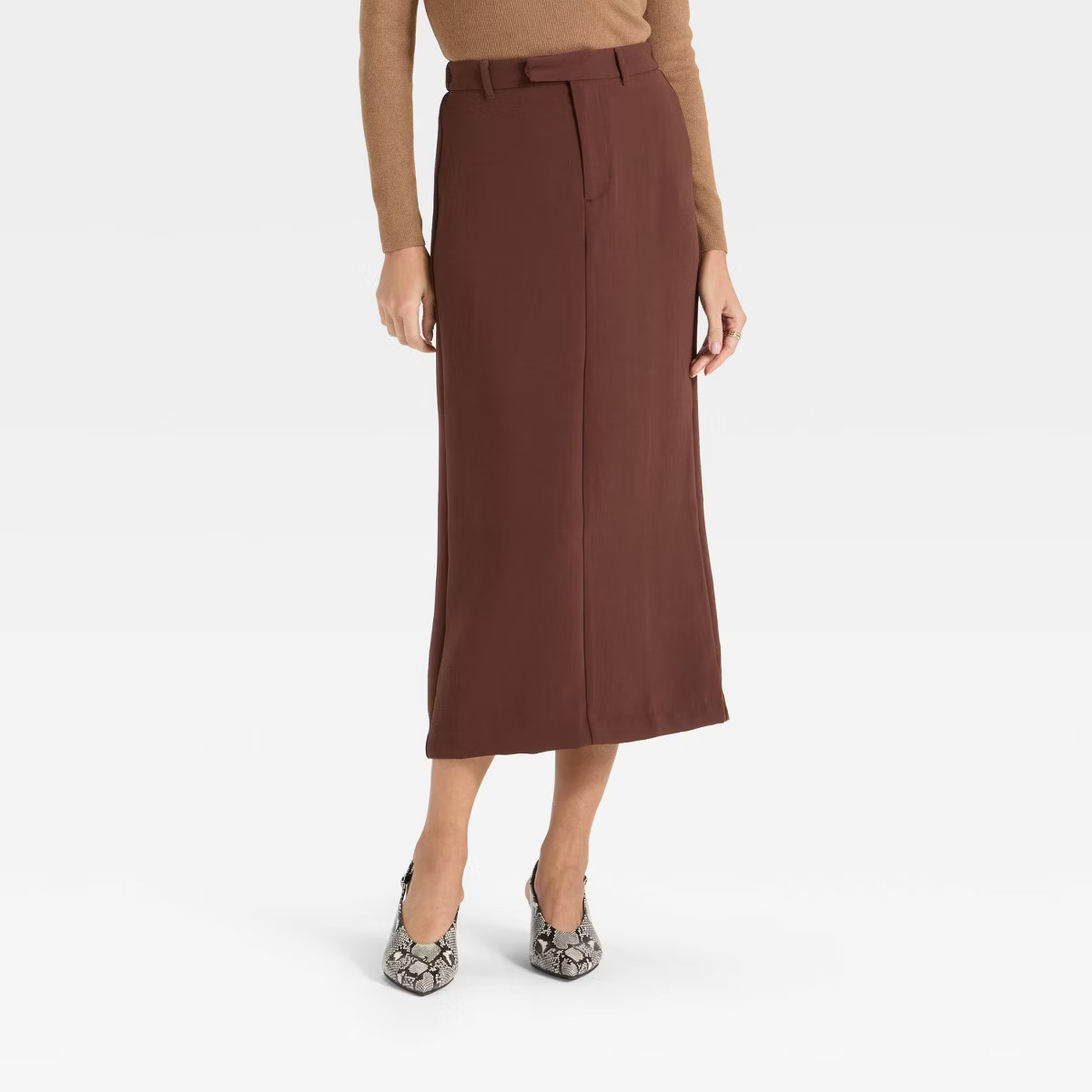 Women's Tailored Signature Crepe Maxi Skirt - A New Day™ | Target