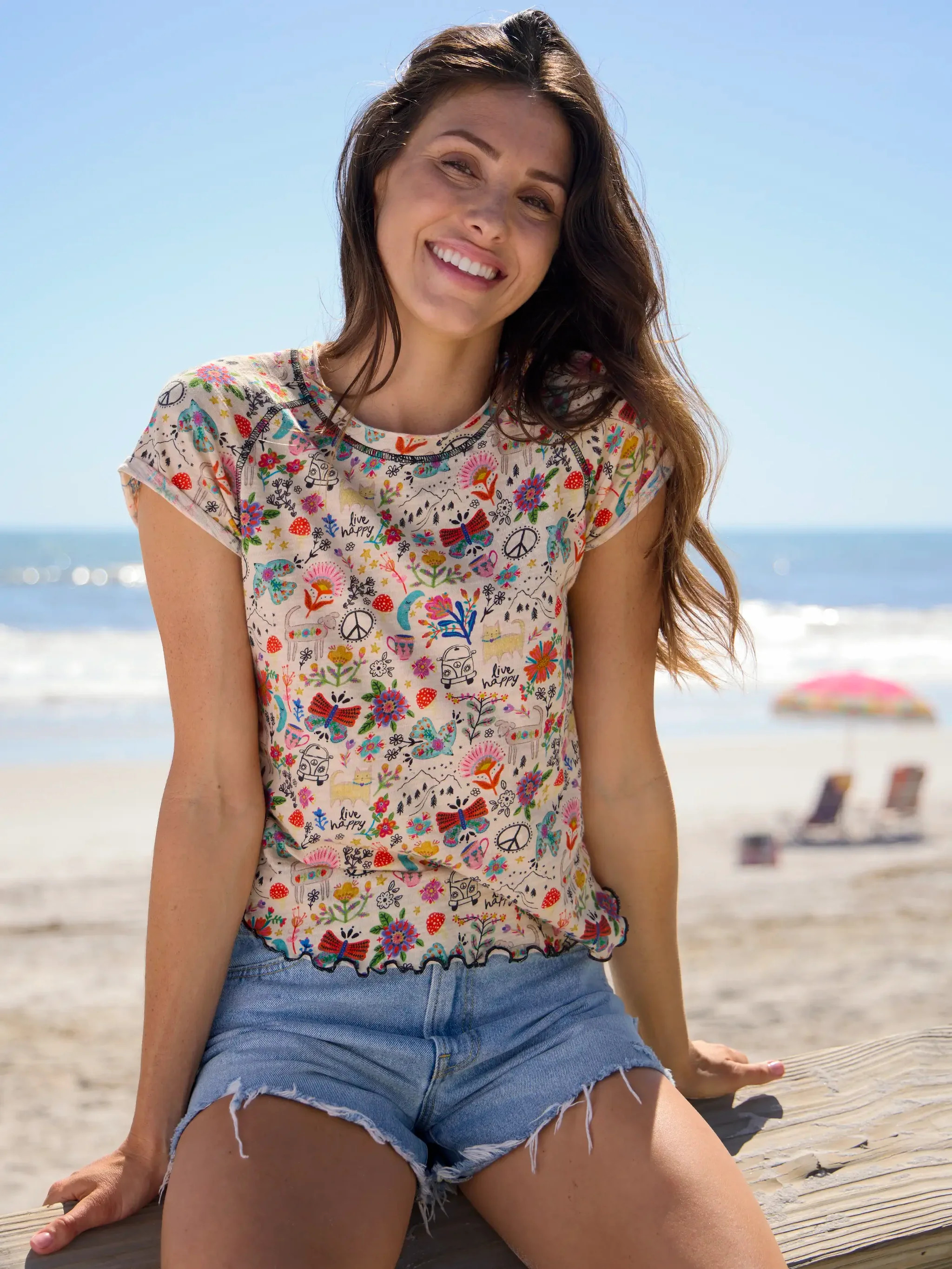 Lily Cotton Short Sleeve Tee Shirt | Natural Life