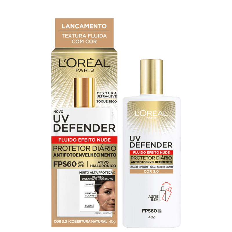 L’Oréal Paris UV Defender FPS60 3.0
        
            
                 - Protetor Solar co... | Beleza Na Web (BR)