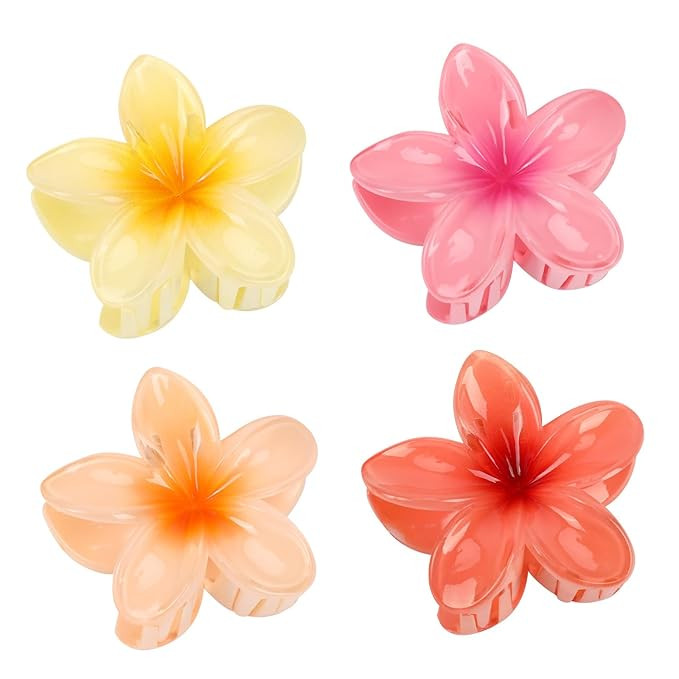 4PCS 3D Effect Flower Hair Clips Set【NO Damage】【Strong Grip】【Non-Slip】Hair Clips For ... | Amazon (US)