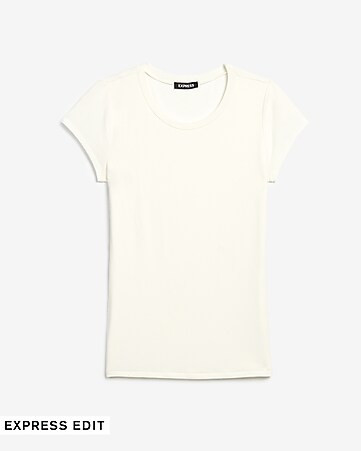 Fitted Crew Neck Tee | Express