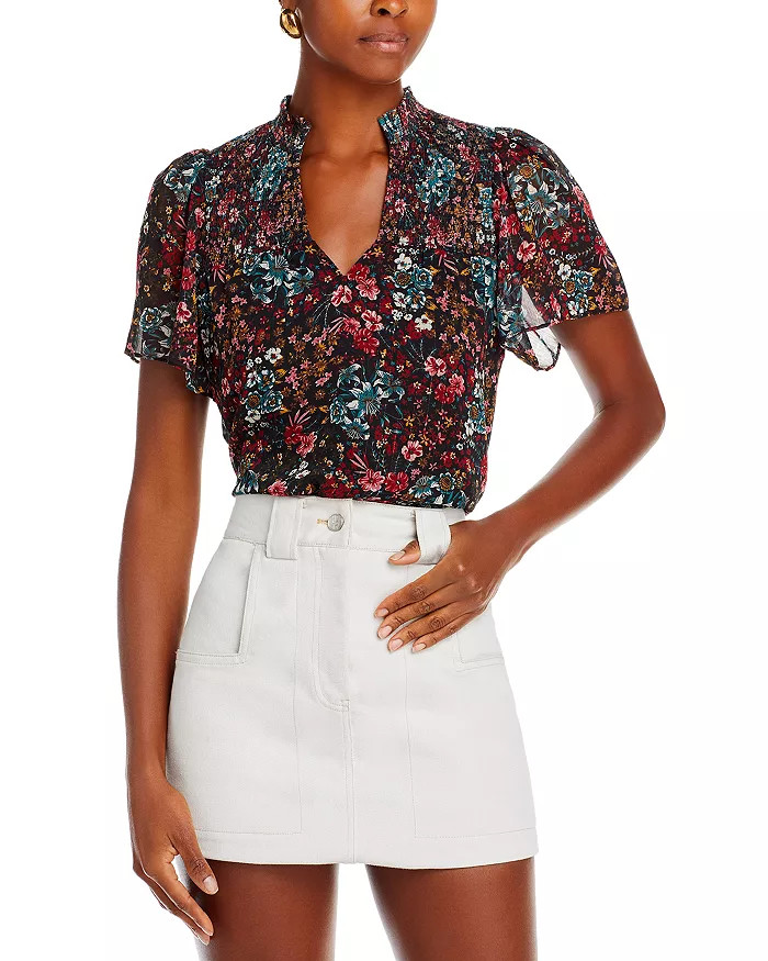 Short Sleeve Floral Smocked Top - 100% Exclusive | Bloomingdale's (US)