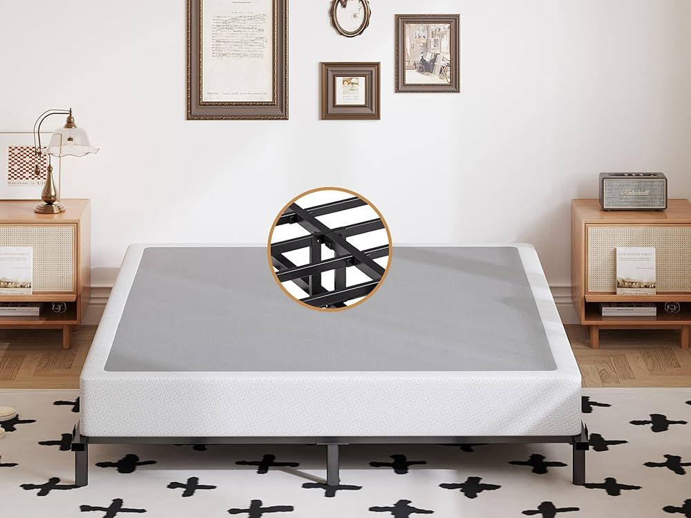 Box Spring Queen 5 inch only Low Profile Heavy Duty Metal Mattress Foundation Max Weight Capacity... | Amazon (US)