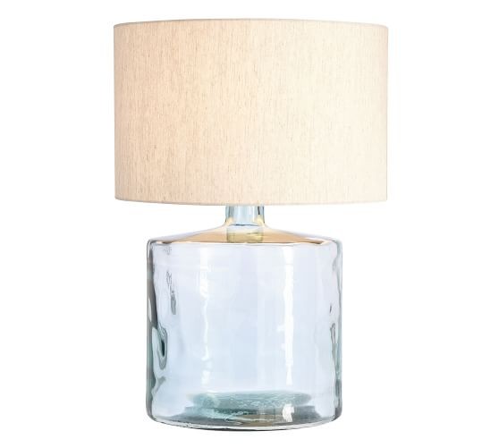 Mallorca Large Table Lamp Base, Recycled Glass | Pottery Barn (US)