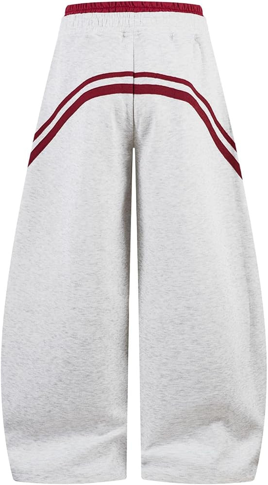 Aelfric Eden Stripes Baggy Barrel Sweatpants Elastic Double Waist Wide Leg Pants Women Men Casual... | Amazon (US)
