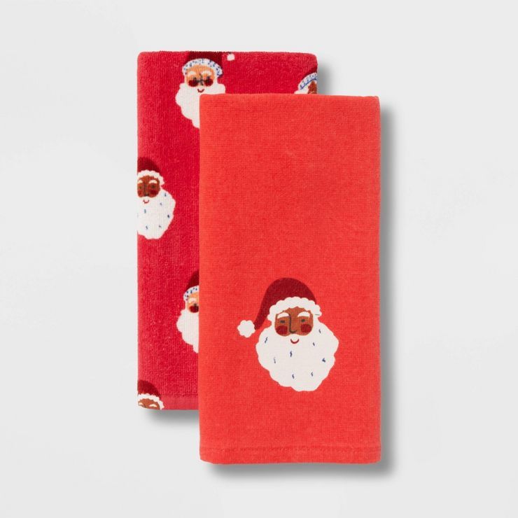 2pk Santa Christmas Hand Towels - Wondershop™ | Target