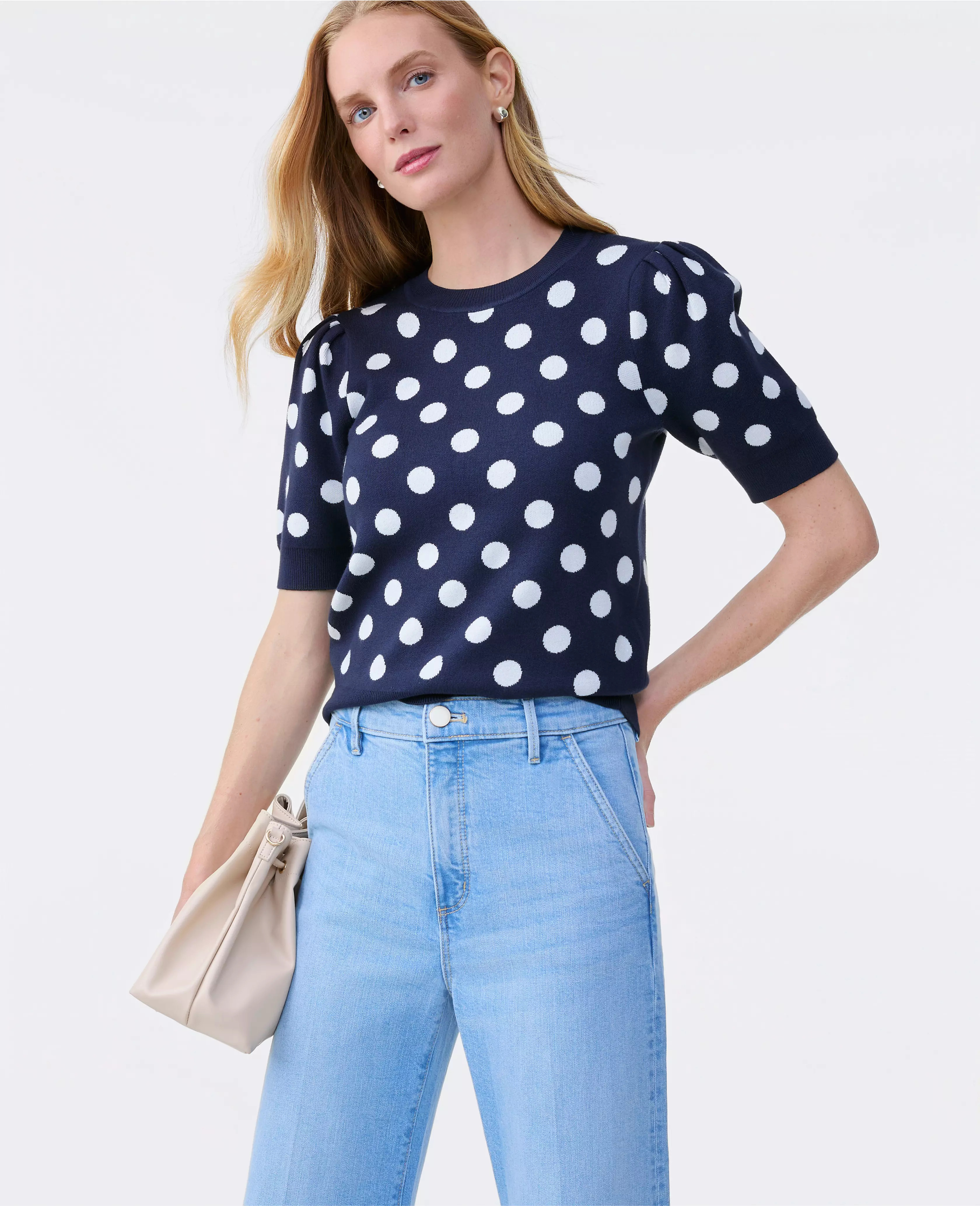 Dotted Sweater Tee | Ann Taylor
