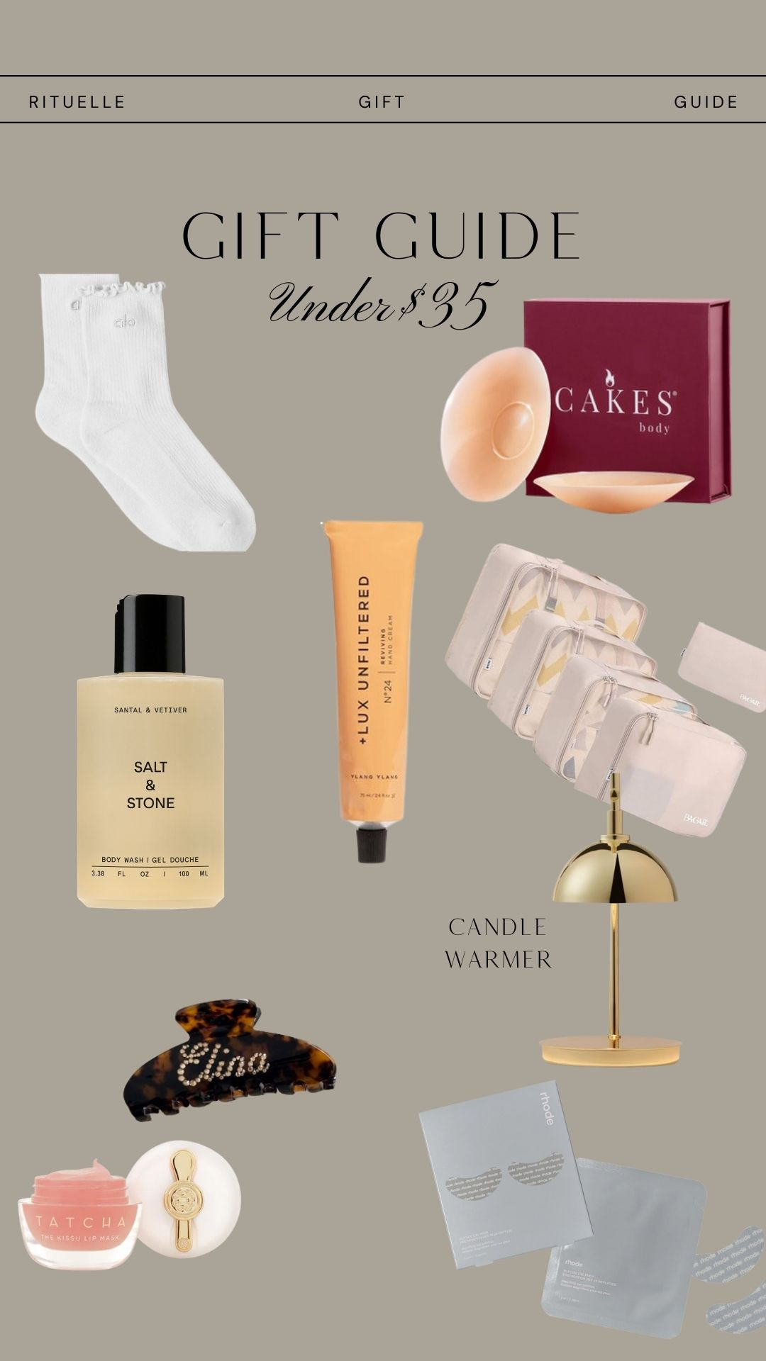 Affordable yet elevated picks under $35, including clean body care, hair accessories, cozy socks, candle warmers, lip masks, travel organizers, claw clips, and mini self-care essentials. Perfect for teachers, girlfriends, coworkers, and holiday exchanges. 

 

#LTKCyberWeek #LTKGiftGuide #LTKHoliday