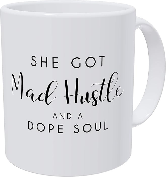 Mad Hustle Soul Birthday For Mom and Boss Lady Mother Hustler 11 Ounces Coffee Mugs For Women, Aw... | Amazon (US)
