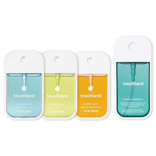 Touchland SUNLIT BURST SET, Power Mist Hydrating Hand Sanitizer Spray, (Citrus, Frosted Mint, Lemon Lime), 1 FL. OZ. + Sparkling Bergamot Body & Hair Fragrance Mist, 2 FL. OZ.,Travel Size Set | Amazon (US)