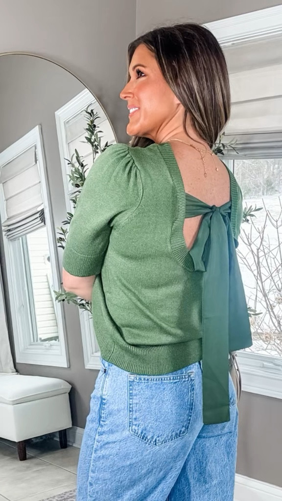 Obsessed with This Bow Back Sweater! 💚 Perfect for Any Season

This puff sleeve bow back sweater is the ultimate mix of cute and cozy! The soft knit fabric gives it a comfortable fit, while the statement bow on the back adds the perfect feminine touch. Whether you’re styling it with jeans for a casual day out or dressing it up with a skirt, this sweater is a must-have for your wardrobe!

I love how the tie-back detail allows for an adjustable fit, making it both stylish and functional. This is definitely giving Pinterest aesthetic meets preppy chic!

Would you wear this? Let me know in the comments!

✨ Shop now & elevate your sweater game! ✨

#BowBackSweater #PreppyStyle #TrendyFashion #WardrobeGoals

	•	Bow back sweater outfit ideas
	•	Trendy puff sleeve sweaters
	•	Cute knit sweaters for spring

#OOTD #StyleInspo #SweaterSeason #ChicAndCozy #WomensFashion #PreppyAesthetic #FashionTrends
#TrendyFinds #AestheticFashion  #FashionHaul #BowTrend #StyleTips 

#LTKWatchNow #LTKMostLoved #LTKStyleTip