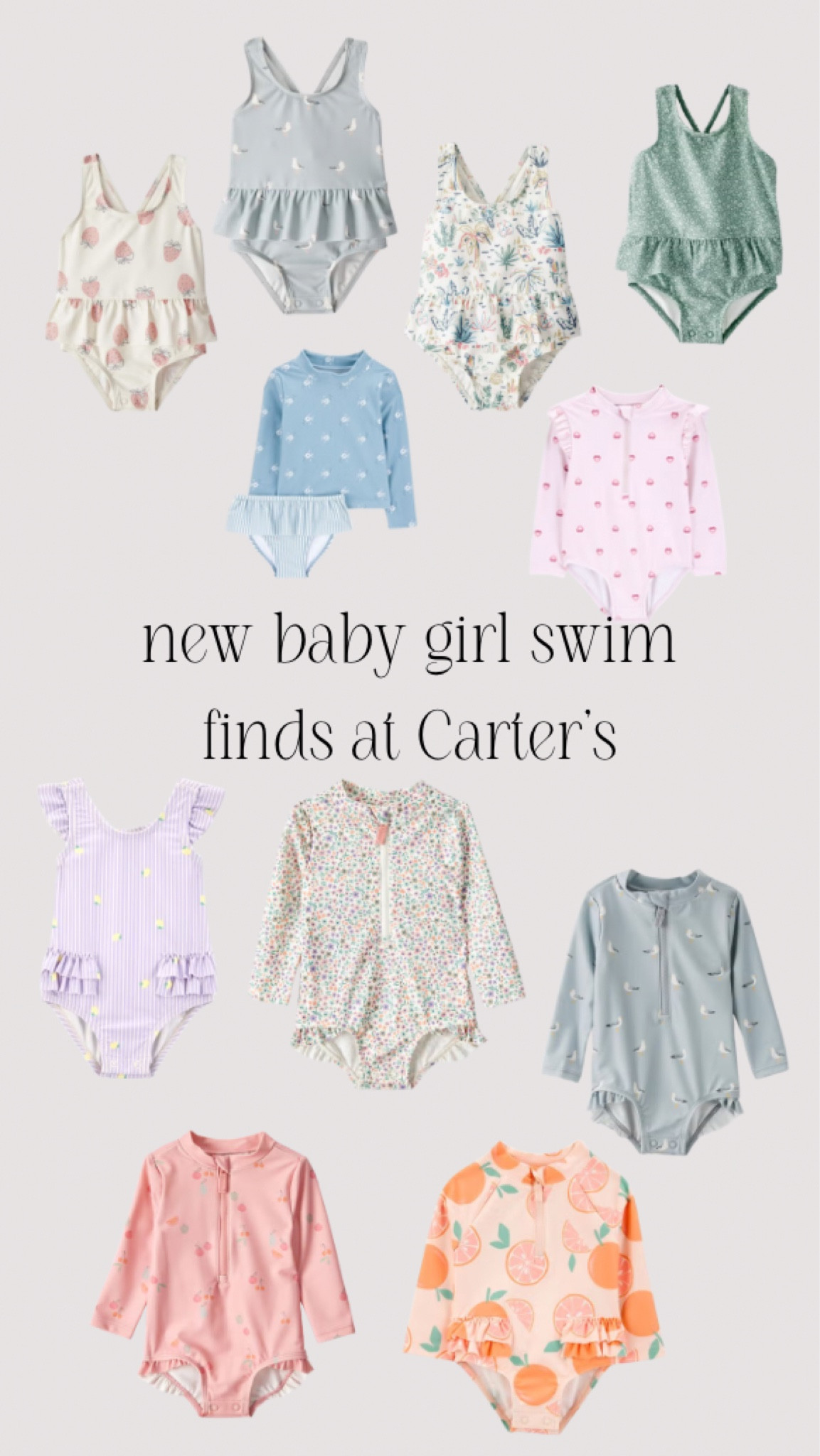 Baby Girl swim at Carter’s!

Starting at newborn/ months up to 24 months! All affordable finds!

#LTKBaby #LTKKids #LTKSwim