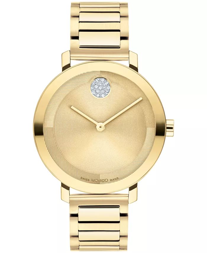 Women's Bold Evolution 2.0 Swiss Quartz Ionic Plated Light Gold-Tone 2 Steel Watch 34mm | Macy's