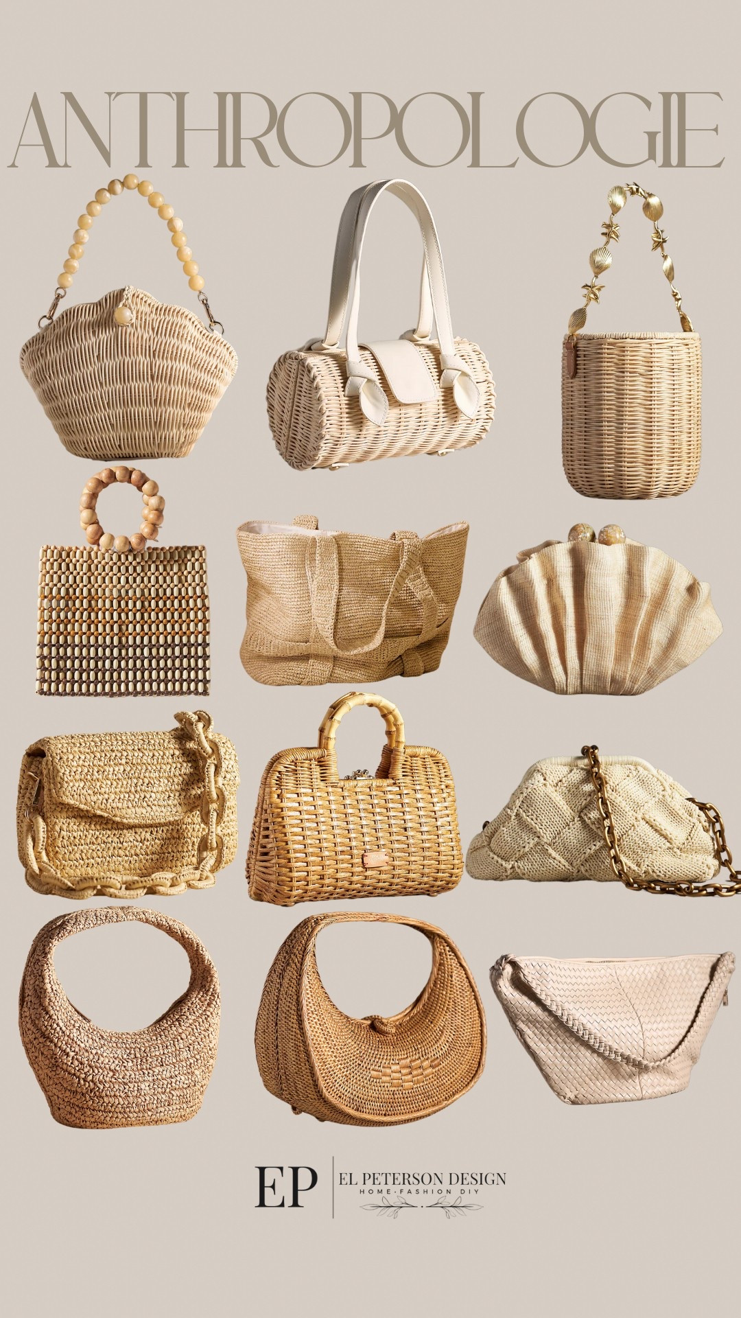 Anthropologie 
Purses
Straw purses
Tote bag

#LTKStyleTip