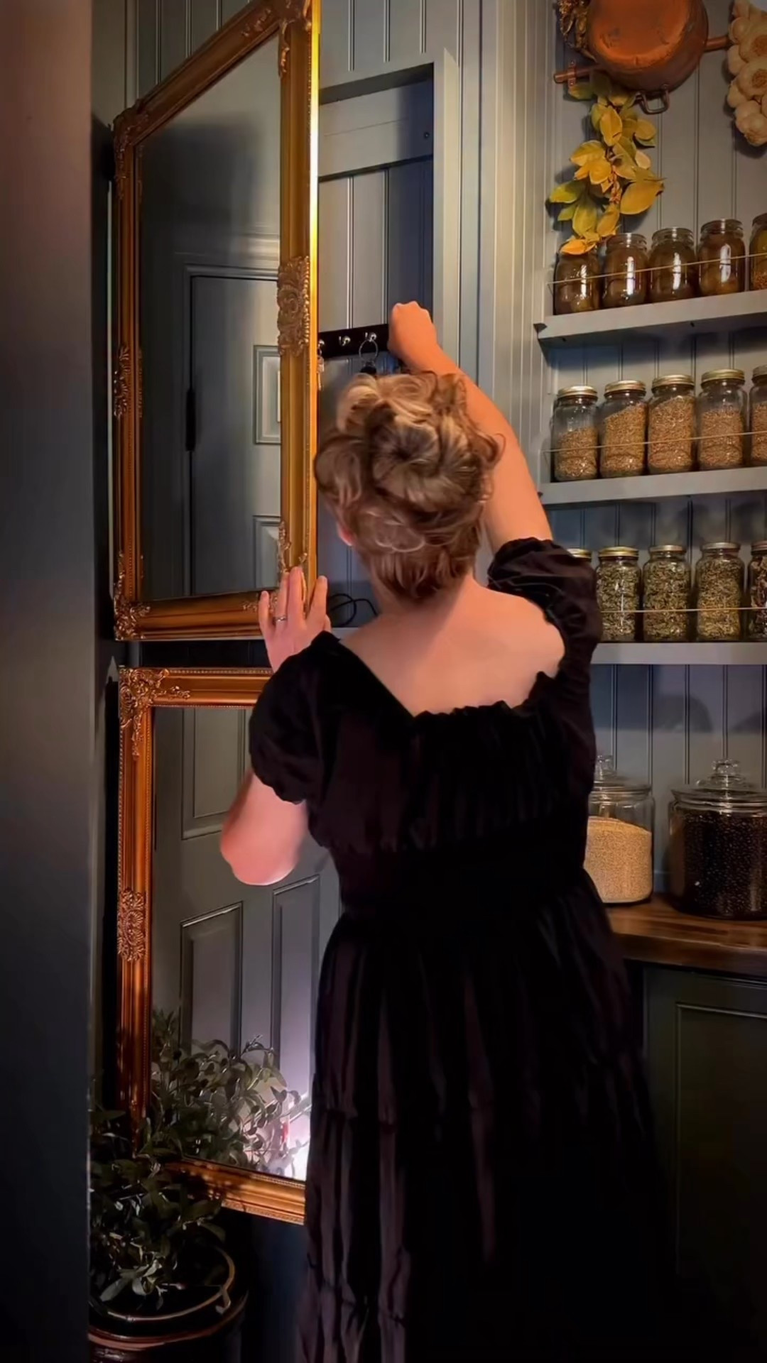 A hidden charging station tucked discreetly behind an ornate mirror—practical by design, invisible by choice. A smart solution that keeps modern essentials out of sight without sacrificing character.

#CallSignDesign #Vintage #Luxury #InteriorDesign #InteriorDecorating #Elegance #Chandelier #OldWorldCharm #DesignStyle #CastleCore #OldWorldCharm  #SimpleSwaps