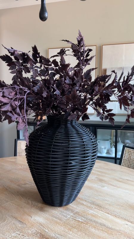 A little drama is a yes for me!! Love this beautiful woven vase!! And paired with these gorgeous plum stems (I have a total of 5) it’s a beautiful look for any space!! Check out this dining room look for fall! 

#LTKstyletip #LTKhome #LTKSeasonal