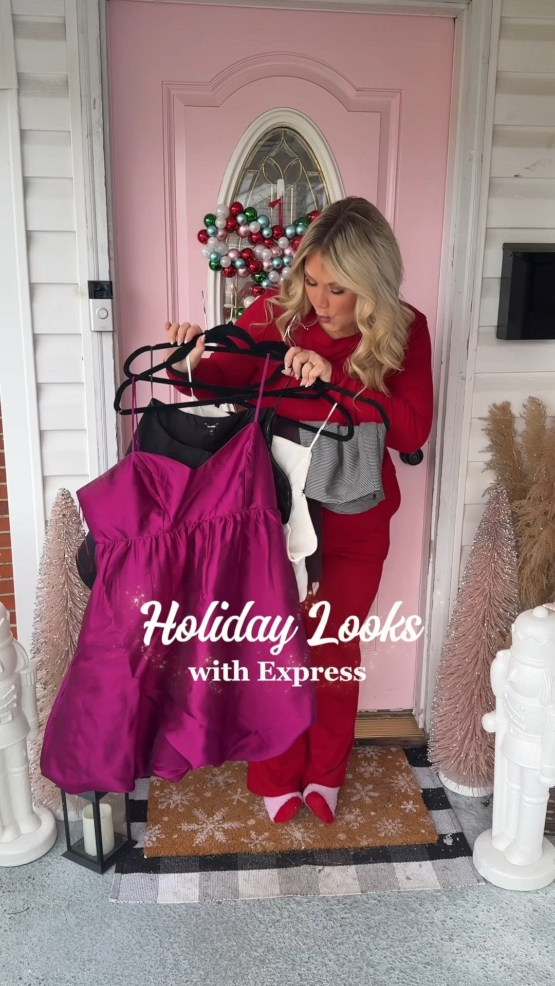Holiday Looks from Express! 

Sweater Skirt - XL
Black Top - XL (would prefer L)
Bubble Dress - XL (would prefer L)
Skort - 14
White Top - XL (would prefer L)

#LTKMidsize #LTKPlusSize #LTKHoliday