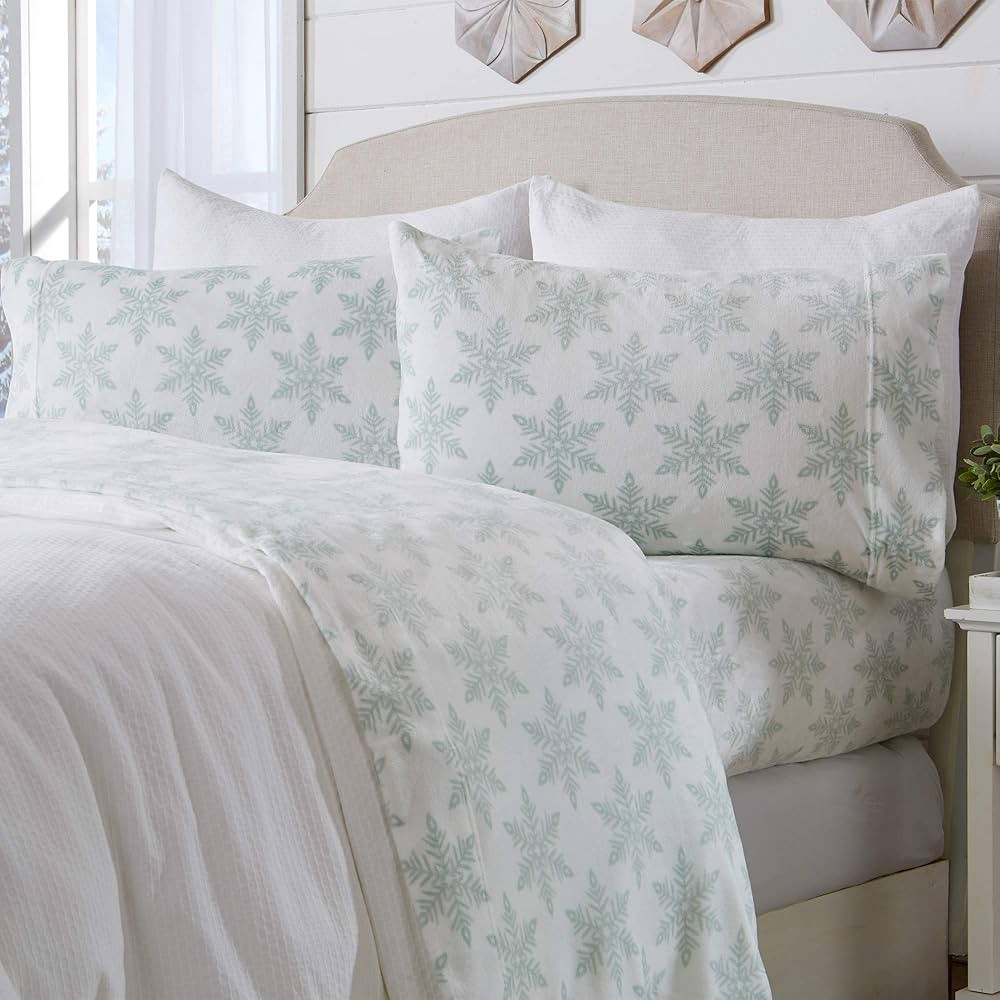 Great Bay Home Extra Soft Velvet Plush Micro Fleece Winter Sheet Set | Deluxe Microplush Non Pill... | Amazon (US)