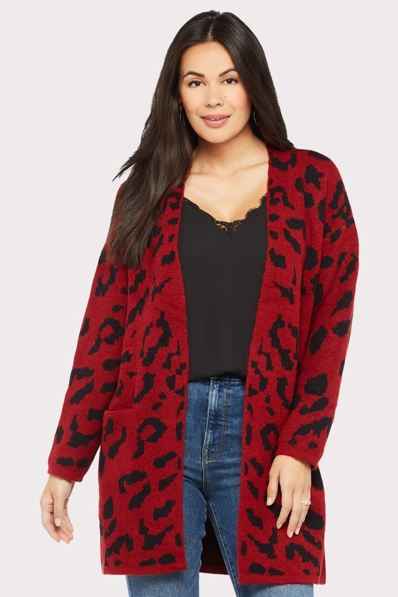 Red Leopard Cardigan | Evereve