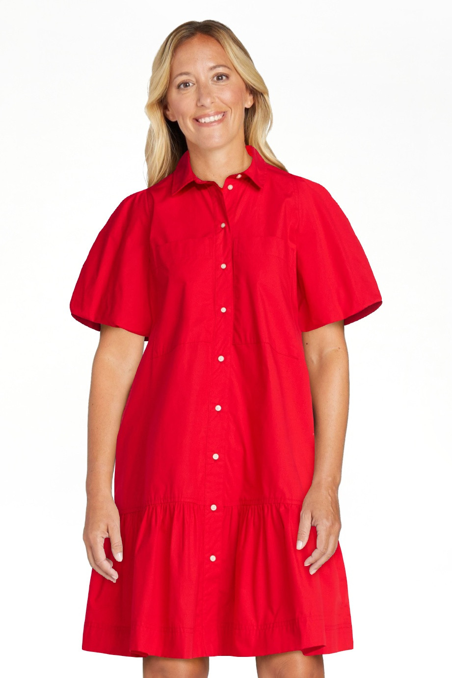 Free Assembly Women’s and Women's Plus Cotton Ruffle Mini Dress with Puff Sleeves, Sizes XS-4X | Walmart (US)